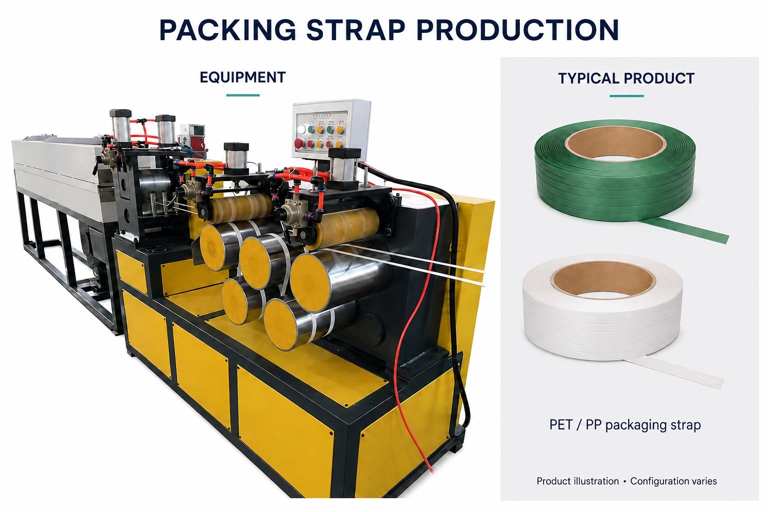 Other Extrusion Lines with an illustrative product or processed material